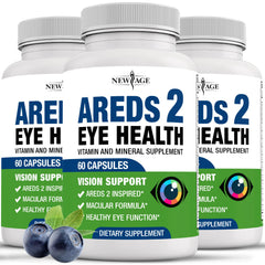 NEW AGE AREDS 2 Eye Vitamins bottle front supports daily eye health
