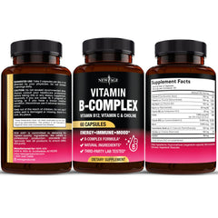 NEW AGE B Complex daily use scene suggests simple routine for consistency
