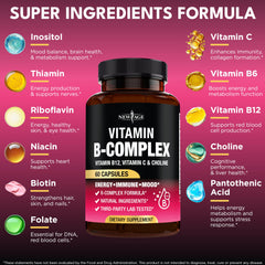 NEW AGE B Complex label closeup highlights vitamins for balanced wellness