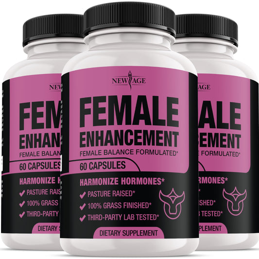 NEW AGE Beef Organ bottle highlights pasture-raised ingredients for daily women's wellness