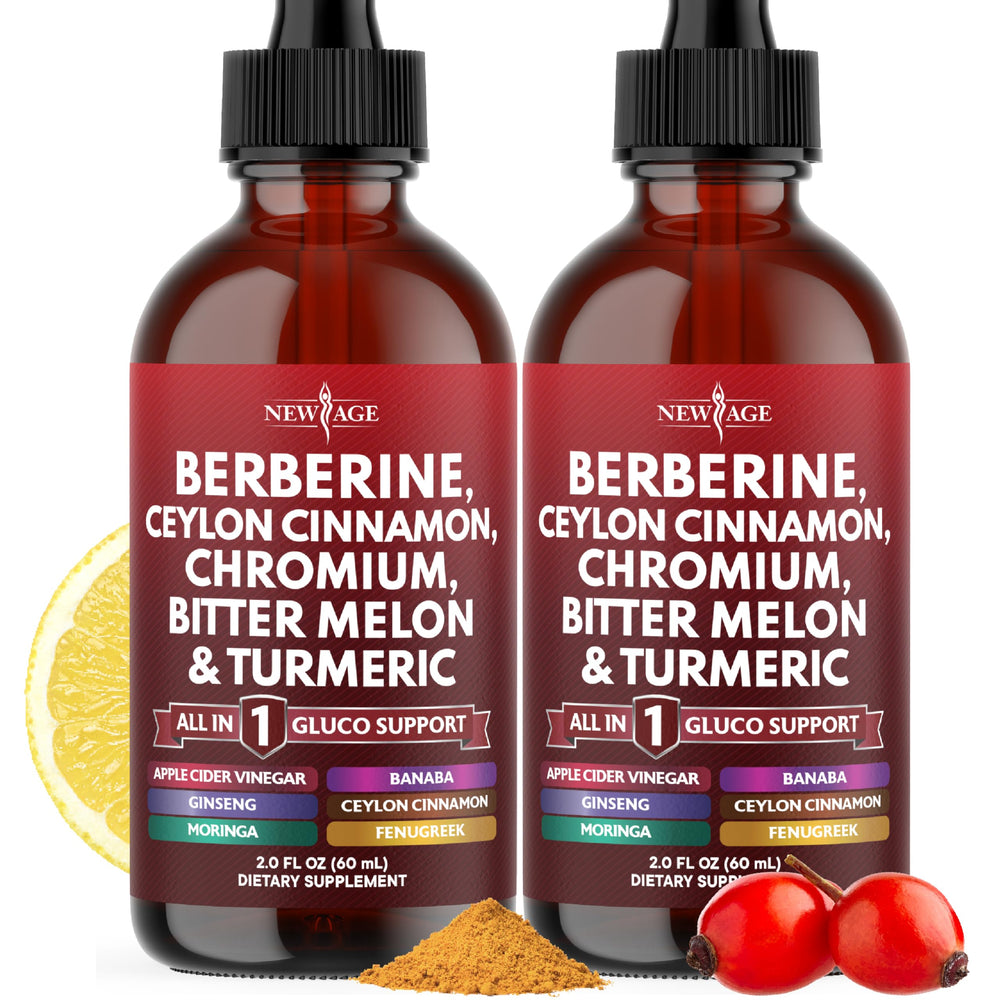 New Age Berberine Cinnamon Drops bottle for daily use.
