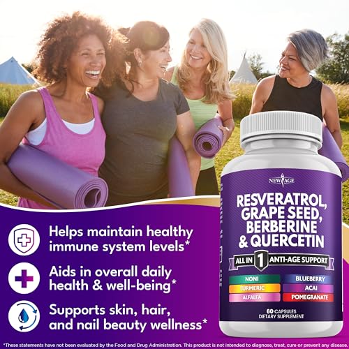 NEW AGE Bottle with label showing trusted ingredients promise.