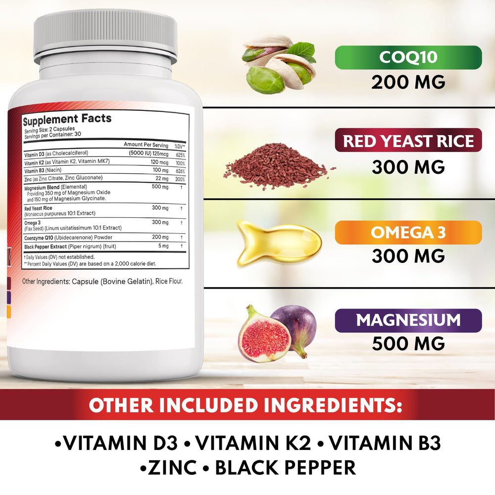 New Age COQ10 bottle back label shows ingredient details for informed choices.