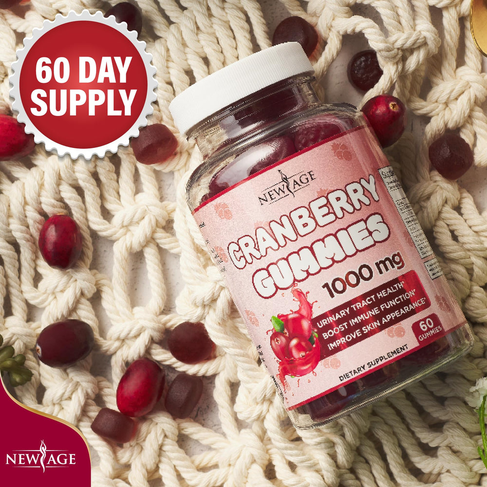 New Age Cranberry Gummies daily dosage of two gummies