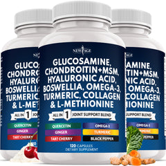 NEW AGE glucosamine-chondroitin-msm bottle for potential joint support