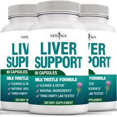 New Age Liver Cleanse bottle with capsules for daily liver support.