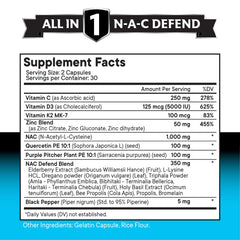 NEW AGE NAC supplement bottle label closeup highlights ingredients for immune-friendly support.
