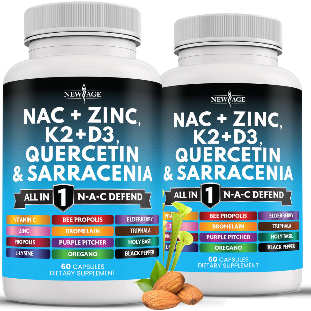 New Age NAC supplement capsules for daily wellness support in a close-up shot