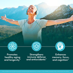 New Age NAD serving with two capsules emphasizes easy daily ritual