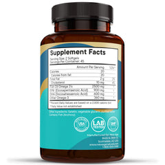 New Age Omega-3 softgels inside the bottle ready for daily use.