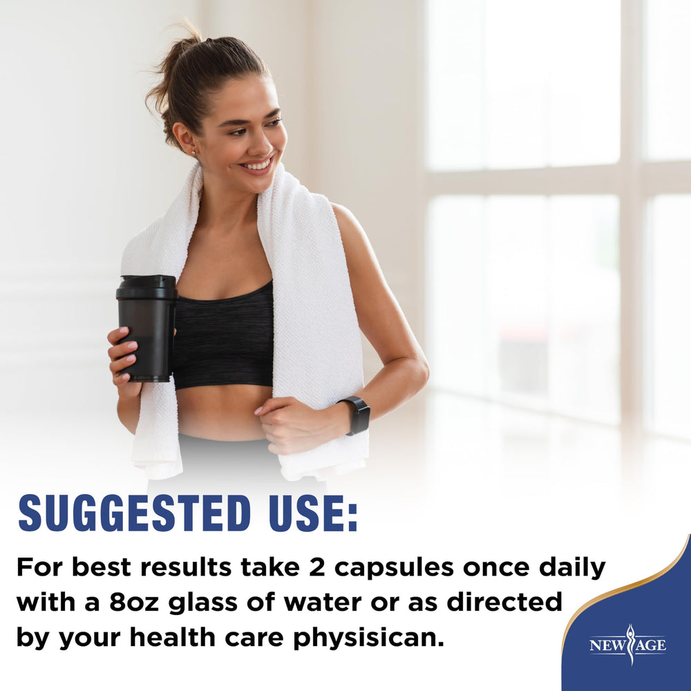 Person taking NEW AGE Pro Optimize Probiotics for daily wellness
