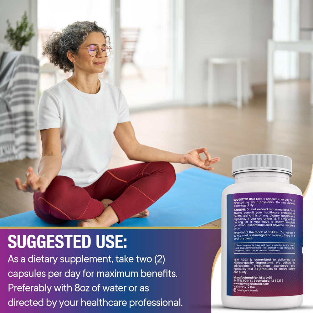 NEW AGE third-party-testing-seal signals purity and potency