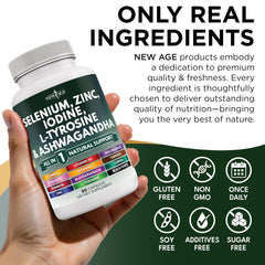 New Age turmeric and silica kelp close-up antioxidant botanicals