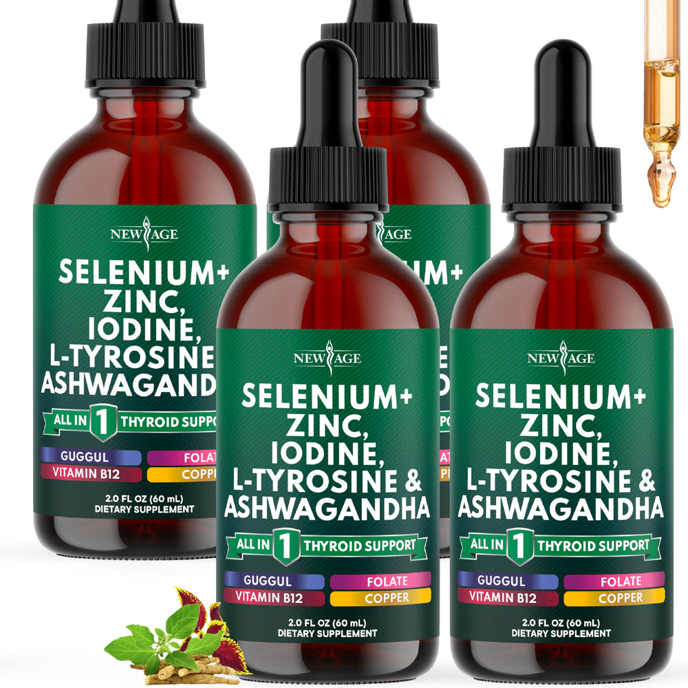 New Age Thyroid Support Drops bottle-front for easy daily use