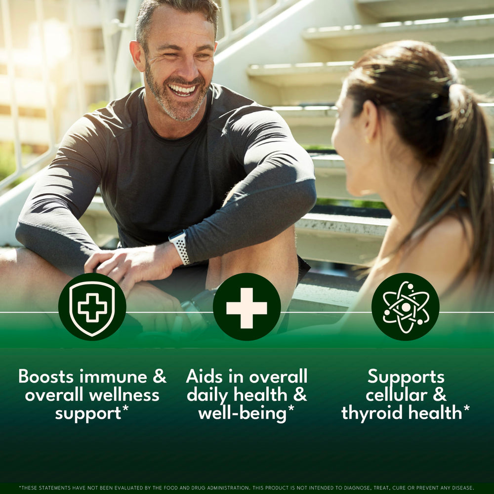 NEW AGE Thyroid Support Drops selenium panel highlights antioxidant immune support.