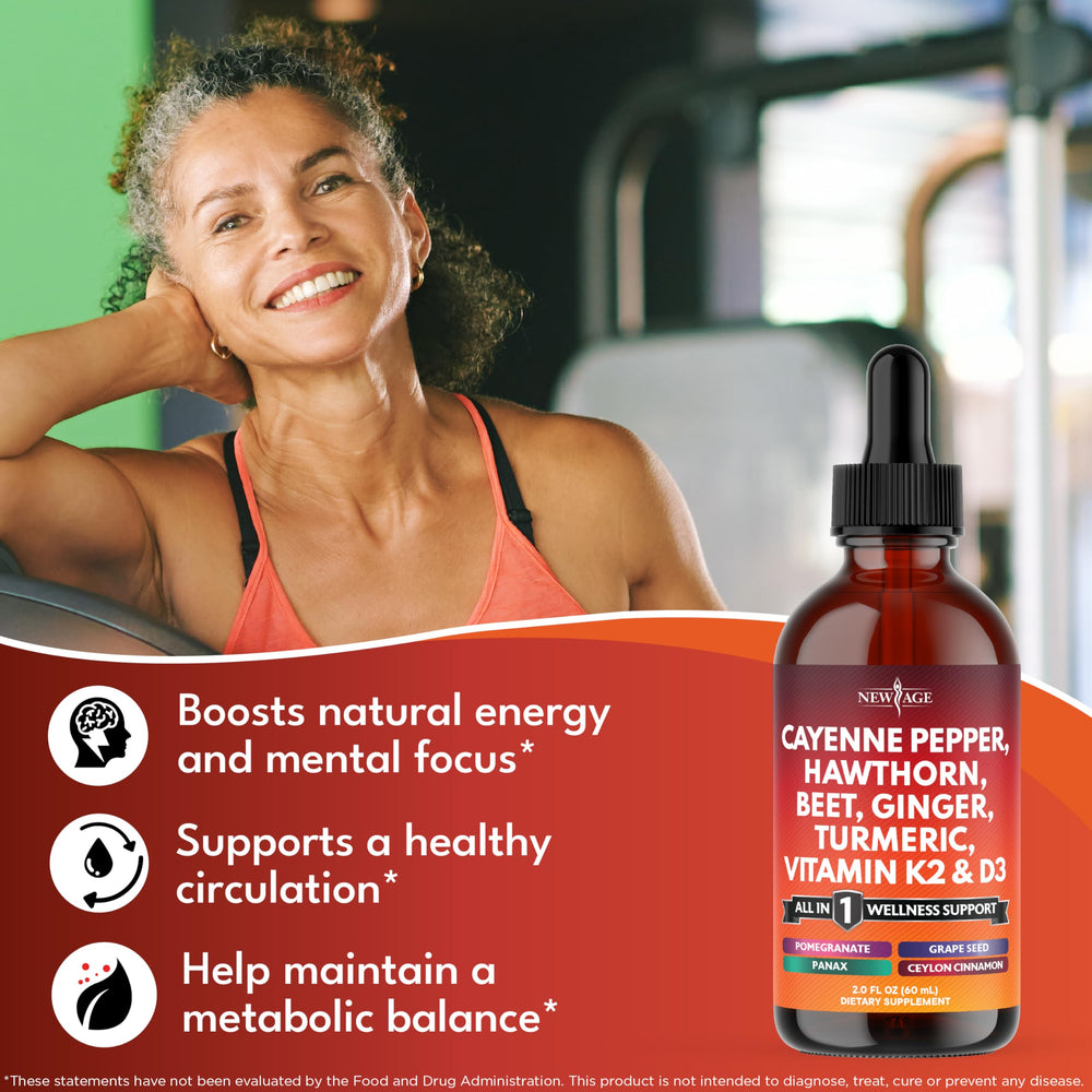 NEW AGE Turmeric Curcumin Drops bottle with warm, earthy aroma