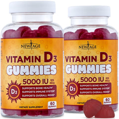 NEW AGE Vitamin D3 gummies bottle for daily immune wellness