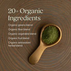 New Chapter All-Flora Digestive Super Greens label highlights spirulina and chlorella.