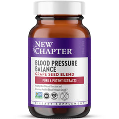 New Chapter Blood Pressure Take Care bottle shows easy daily dosing for ongoing support.
