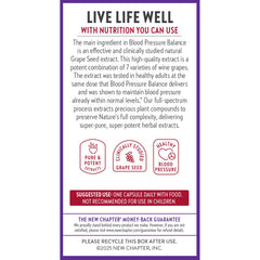 New Chapter Blood Pressure Take Care vegan certification indicates plant-based, gluten-free wellness support.