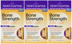 New Chapter Bone Strength Take Care bottle with capsules supports bone health