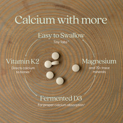 New Chapter organic vegan calcium promotes absorption without limestone.