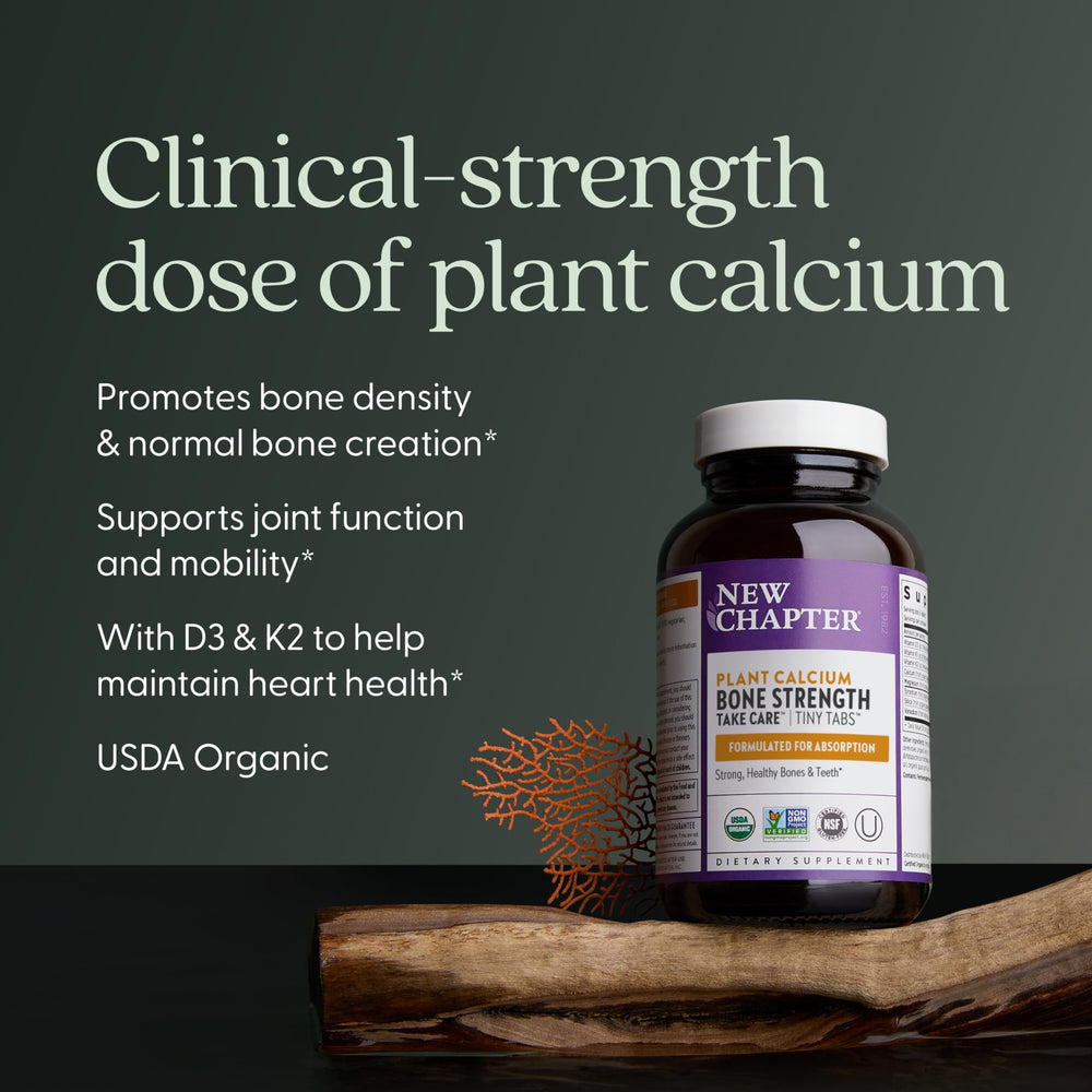 New Chapter calcium with D3 and K2 aids calcium targeting to bones.