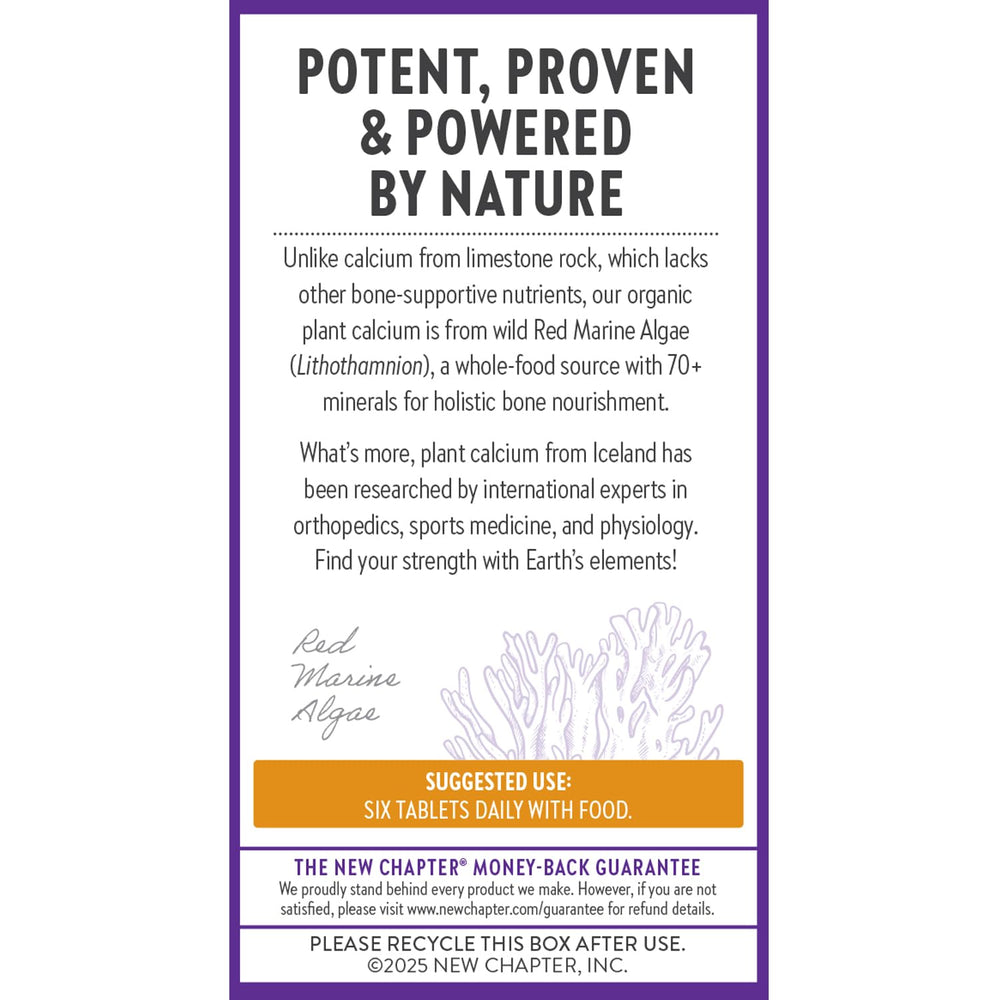 New Chapter packaging confirms USDA Organic, vegan, kosher, and gluten-free.