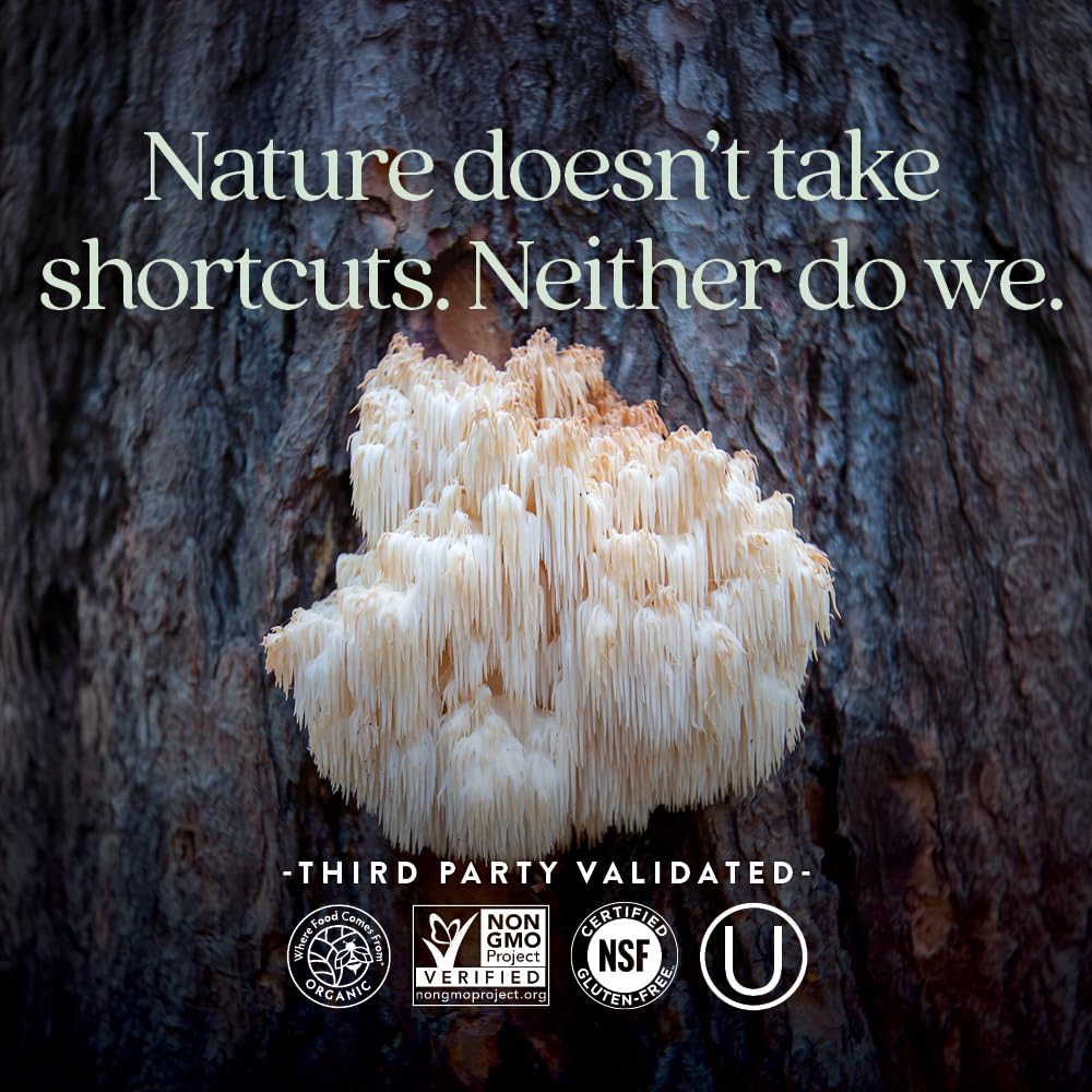 DNA-tested mushroom ingredients label ensuring product quality and transparency