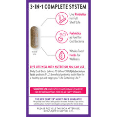 Front label shows 60-count two-month supply of Daily Dual Biotic