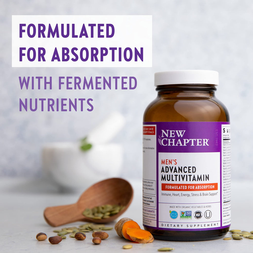 New Chapter Every Man fermentation process graphic illustrating cultured nutrients
