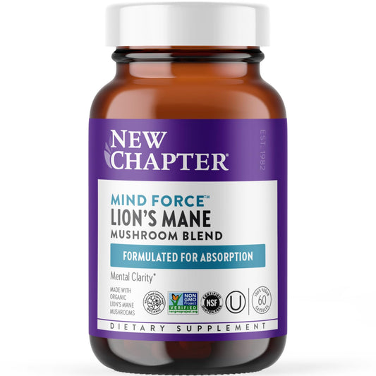 New Chapter Mind Shield bottle featuring Lion's Mane and Reishi for mental clarity