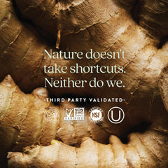 New Chapter Men’s Multivitamin with ginger and chamomile hints at gentle digestion.