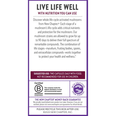 New Chapter Organic Reishi mushrooms highlight premium ingredients supporting daily routines.