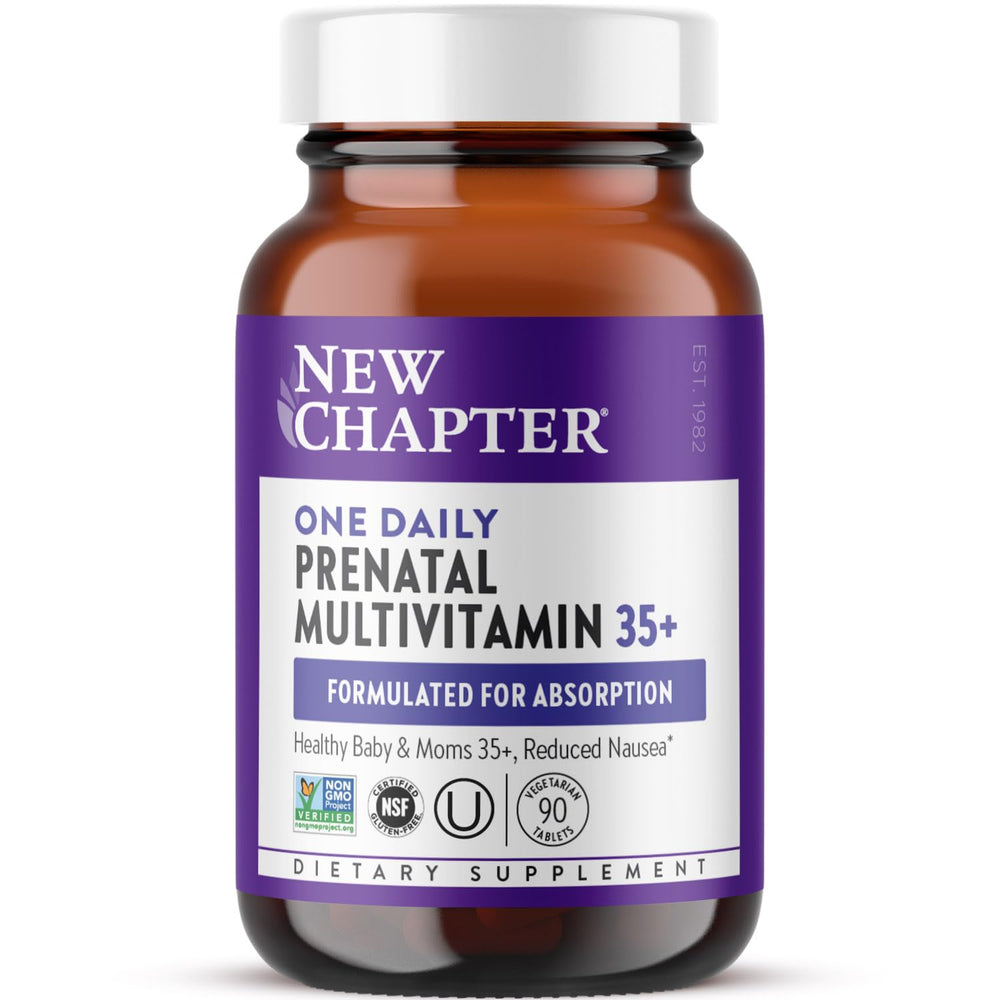 New Chapter Prenatal 35+ bottle for easy one-daily use.