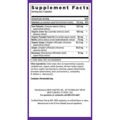 New Chapter Prostate 5LX capsules poured from bottle, easy daily ritual for men’s health.