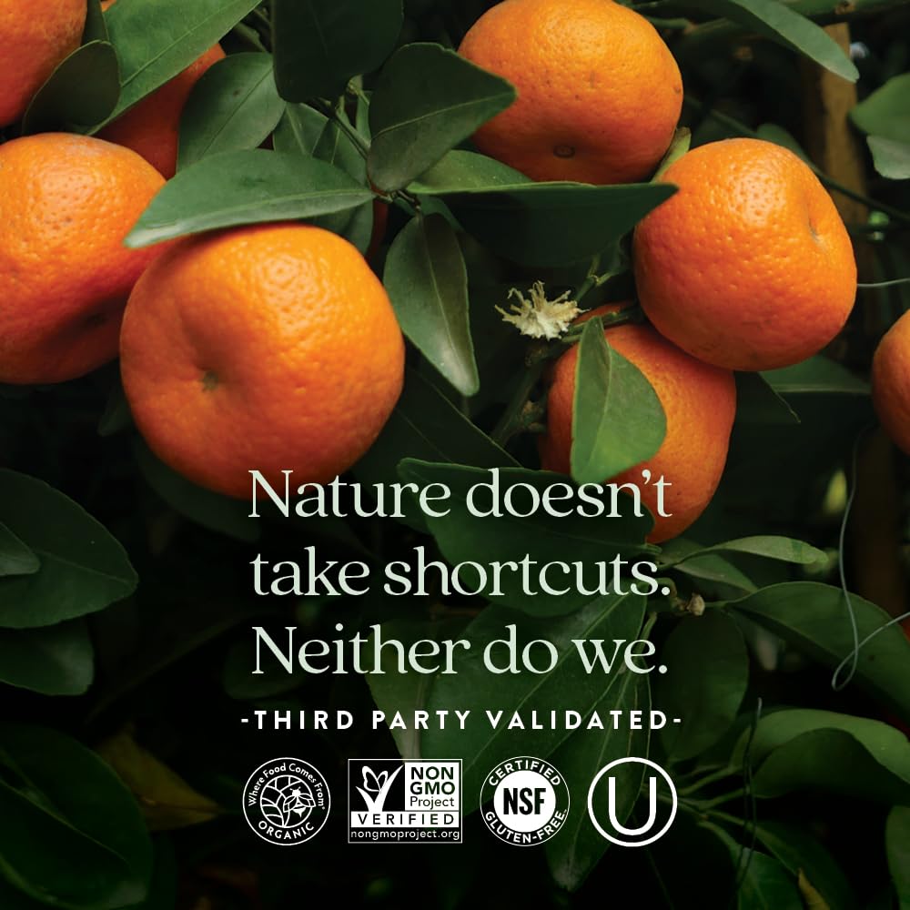 New Chapter Tiny Tabs label details highlighting organic vegetables and no artificial flavors.