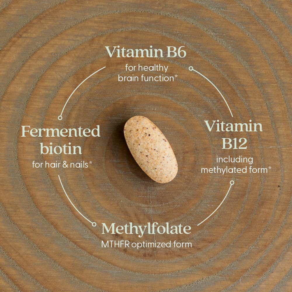 New Chapter Vitamin B Complex fermented B vitamins illustrate smooth absorption