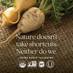 New Chapter Vitamin B Complex USDA Organic badge signals clean ingredients