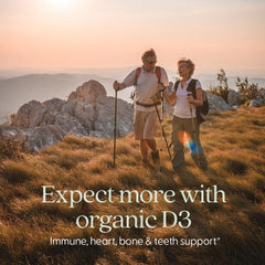 New Chapter Vitamin D3 one-daily tablet close-up highlighting easy daily intake.