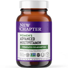 New Chapter women's multivitamin bottle showing whole‑food fermented nutrients for daily wellness