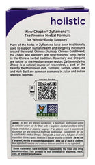 New Chapter Zyflamend softgels dispensing pour demonstrates easy daily dosing