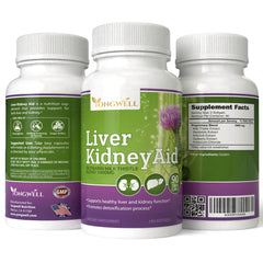 New Green Nutrition Liver Kidney Aid pouring to illustrate easy daily use.