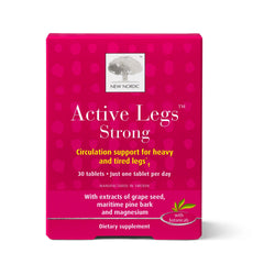 New Nordic Active Legs Strong bottle with clear label signaling leg comfort