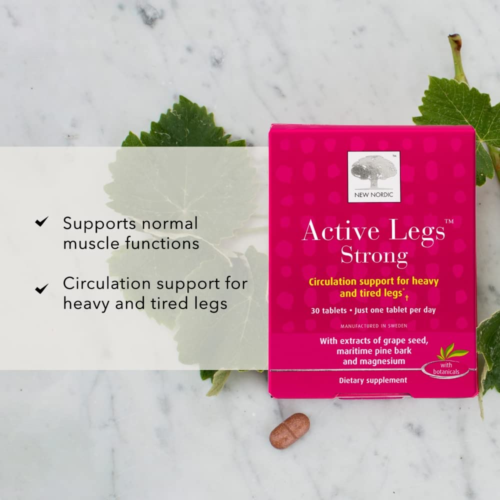 New Nordic Active Legs Strong tablets arranged for display and use