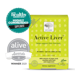 NEW NORDIC Active Liver bottle front, convenient daily supplement
