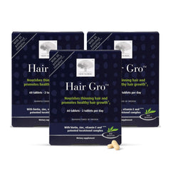 NEW NORDIC Hair GRO bottle closeup showing vegan palm tocotrienol formula for hair support
