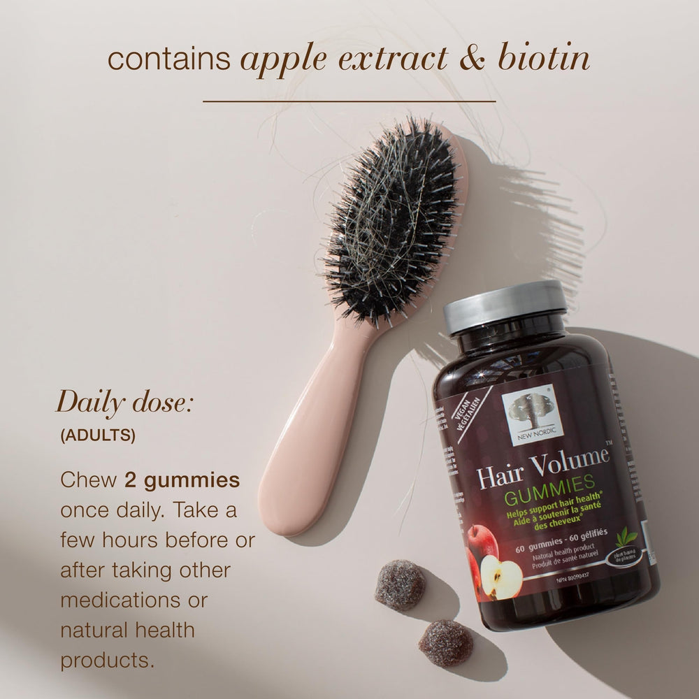 Herbal blend highlight horsetail and millet on New Nordic gummies.