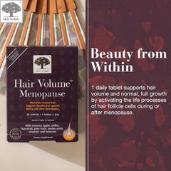 NEW NORDIC Hair Volume Menopause pine bark illustration and bottle