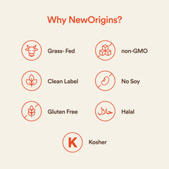 New Origins gluten-free and non-GMO label on jar